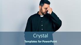  Presentation with catholic - Audience pleasing presentation consisting of handsome-hispanic-man-with-beard backdrop and a  colored foreground