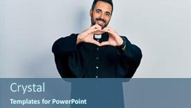  Presentation with romantic love - Slides with handsome-hispanic-man-with-beard background and a  colored foreground