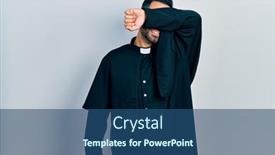  Presentation with beard - Slide deck featuring handsome-hispanic-man-with-beard background and a ocean colored foreground