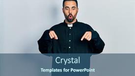  Presentation with beard - Slide deck enhanced with handsome-hispanic-man-with-beard background and a ocean colored foreground