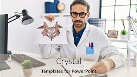  Presentation with working - Theme enhanced with handsome-hispanic-man-working background and a  colored foreground