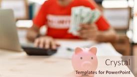  Presentation with volunteer - PPT layouts having handsome-hispanic-man-working background and a  colored foreground