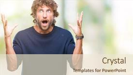  Presentation with winner - Audience pleasing slides consisting of handsome hispanic model man wearing backdrop and a  colored foreground