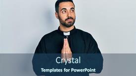  Presentation with beard - PPT theme consisting of handsome-hispanic-priest-man background and a  colored foreground