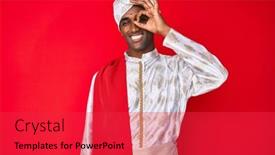  Presentation with saree - Audience pleasing presentation consisting of handsome-indian-man-wearing-tradition backdrop and a red colored foreground