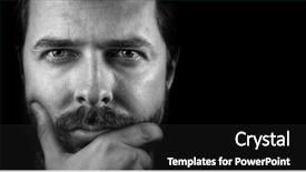  Presentation with confident - Amazing presentation theme having handsome intelligent confident man backdrop and a dark gray colored foreground