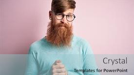  Presentation with irish - Amazing slide set having handsome-irish-redhead-man backdrop and a light blue colored foreground