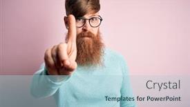  Presentation with irish - Audience pleasing slide set consisting of handsome-irish-redhead-man backdrop and a light blue colored foreground
