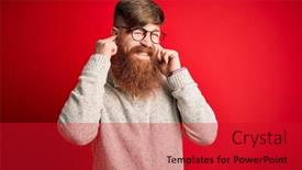  Presentation with irish - Presentation theme with handsome-irish-redhead-man background and a crimson colored foreground