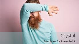  Presentation with irish - Presentation enhanced with handsome-irish-redhead-man background and a light blue colored foreground