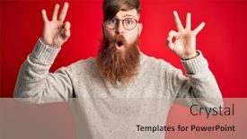  Presentation with irish - PPT theme consisting of handsome-irish-redhead-man background and a mint green colored foreground