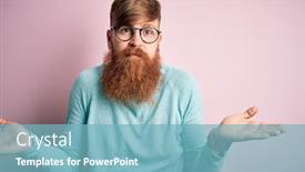  Presentation with irish - Presentation design consisting of handsome-irish-redhead-man background and a light blue colored foreground