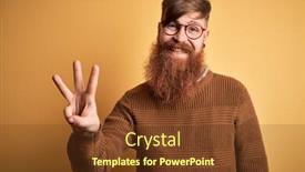  Presentation with irish - Beautiful presentation design featuring handsome-irish-redhead-man backdrop and a tawny brown colored foreground