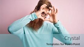  Presentation with irish - PPT theme featuring handsome-irish-redhead-man background and a light blue colored foreground