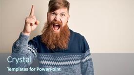  Presentation with irish - Presentation theme with handsome-irish-redhead-man background and a ocean colored foreground