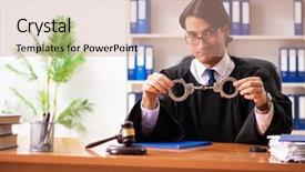 Presentation with court tax - Colorful PPT theme enhanced with handsome judge working in court backdrop and a coral colored foreground