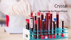  Presentation with testing blood - Slide deck featuring handsome lab assistant testing blood background and a lemonade colored foreground