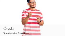  Presentation with american energy - Audience pleasing presentation consisting of handsome-latin-american-young-man backdrop and a white colored foreground