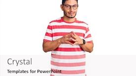  Presentation with american - Presentation theme consisting of handsome-latin-american-young-man background and a white colored foreground