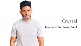 Presentation with american - Audience pleasing presentation design consisting of handsome-latin-american-young-man backdrop and a white colored foreground