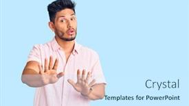  Presentation with forbidden - Amazing PPT layouts having handsome-latin-american-young-man backdrop and a cool aqua colored foreground