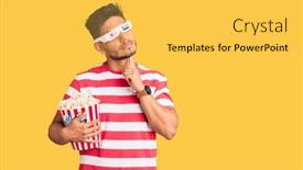  Presentation with movies - Audience pleasing slide deck consisting of handsome-latin-american-young-man backdrop and a yellow colored foreground