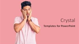  Presentation with american - Colorful slide set enhanced with handsome-latin-american-young-man backdrop and a coral colored foreground