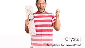  Presentation with city map - Theme enhanced with handsome-latin-american-young-man background and a white colored foreground