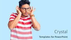  Presentation with deaf - Amazing presentation having handsome-latin-american-young-man backdrop and a white colored foreground