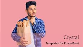  Presentation with sore throat - Slides with handsome-latin-american-young-man background and a coral colored foreground