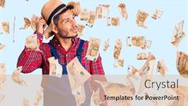  Presentation with handyman - Slide set having handsome-latin-american-young-man background and a lemonade colored foreground