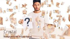  Presentation with american - Beautiful slide deck featuring handsome-latin-american-young-man backdrop and a lemonade colored foreground