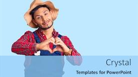  Presentation with american heart - Presentation having handsome-latin-american-young-man background and a light blue colored foreground