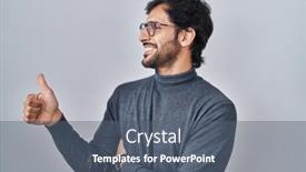  Presentation with latin america communities - PPT theme with handsome-latin-man-standing-over background and a  colored foreground