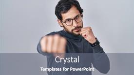  Presentation with violence - PPT theme consisting of handsome-latin-man-standing-over background and a gray colored foreground