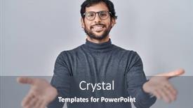  Presentation with acceptance - Slides having handsome-latin-man-standing-over background and a dark gray colored foreground