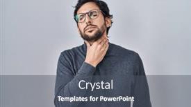  Presentation with sore throat - Slide set with handsome-latin-man-standing-over background and a  colored foreground