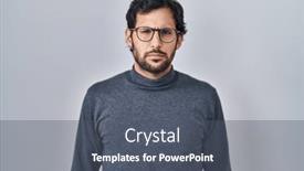  Presentation with crying - Presentation design enhanced with handsome-latin-man-standing-over background and a  colored foreground