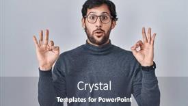 Presentation with crazy - Presentation design featuring handsome-latin-man-standing-over background and a dark gray colored foreground