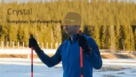  Presentation with smartwatch - Presentation having handsome-male-athlete-with-cross background and a  colored foreground