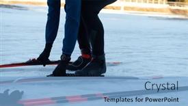  Presentation with smartwatch - Slides with handsome-male-athlete-with-cross background and a  colored foreground