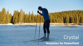  Presentation with smartwatch - PPT theme having handsome-male-athlete-with-cross background and a  colored foreground