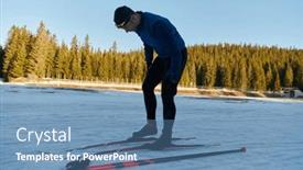  Presentation with smartwatch - Slides having handsome-male-athlete-with-cross background and a  colored foreground