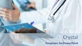  Presentation with male infertility - Amazing presentation having handsome male doctor consulting a couple about infertility in his medical office backdrop and a sky blue colored foreground