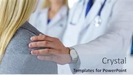  Presentation with male infertility - Slide deck featuring handsome-male-doctor-consulting background and a light blue colored foreground