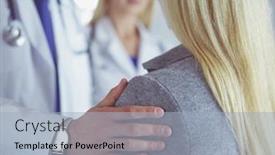  Presentation with male infertility - Presentation theme with handsome-male-doctor-consulting background and a light blue colored foreground