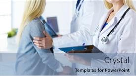  Presentation with male infertility - Amazing presentation design having handsome-male-doctor-consulting backdrop and a light blue colored foreground