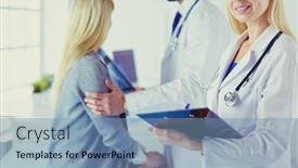  Presentation with male infertility - Slide set consisting of handsome-male-doctor-consulting background and a seafoam green colored foreground