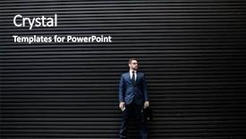  Presentation with black business - PPT layouts featuring handsome male in business dress background and a  colored foreground