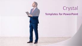  Presentation with realtor - Amazing slides having handsome-male-realtor-working-indoors backdrop and a sky blue colored foreground